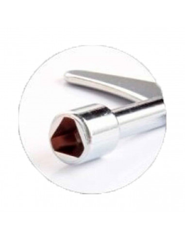 Llave triangular de acero inoxidable, 6 x 5 cm, cómoda, versátil, ergonómica. Ideal para reparaciones.