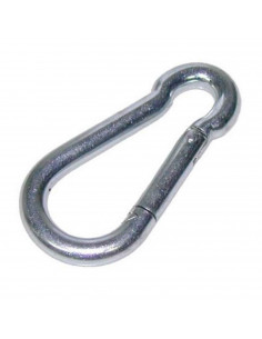 Mosquetón de hierro, 8 x 4 cm, cómoda, versátil, ergonómica. Ideal para enganches de seguridad para cargas o personal que trabaj
