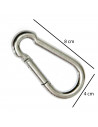 Mosquetón de hierro, 8 x 4 cm, cómoda, versátil, ergonómica. Ideal para enganches de seguridad para cargas o personal que trabaj