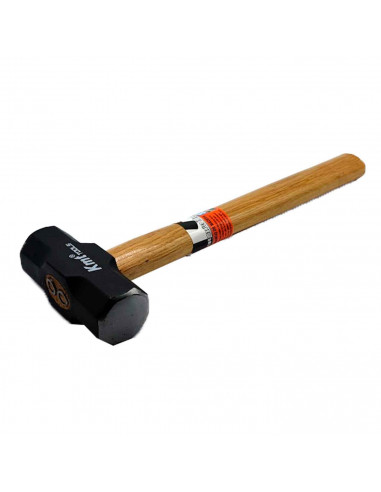 Martillo con mango de madera, acero inoxidable, diseño ergonómico, fácil y cómodo, herramienta manual. 31 x 10 x 3,5 cm