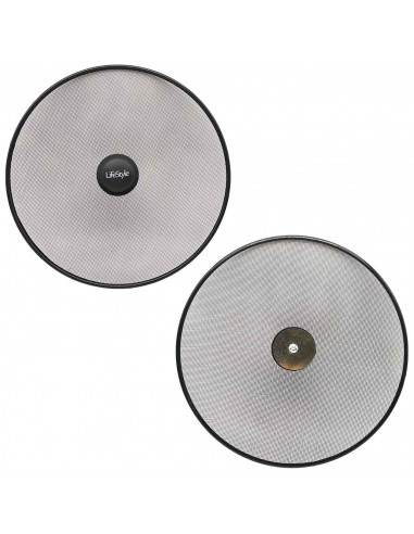 Tapa antisalpicaduras para sartén con malla antiadherente, metal, asa de plástico, pantalla, protector contra grasa, aceites, 29