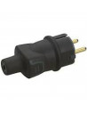 Enchufe vde de 16a de 11x4 cm. Conector vde con medidas11x4 cm y potencia de 16 a.Clavija tipo vde con 16a de potencia y 11x4 cm