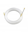 Tradineur - Tirador de cable 3mm x 15 m 100% Nylon Dispositivo de guía de cableado eléctrico color blanco