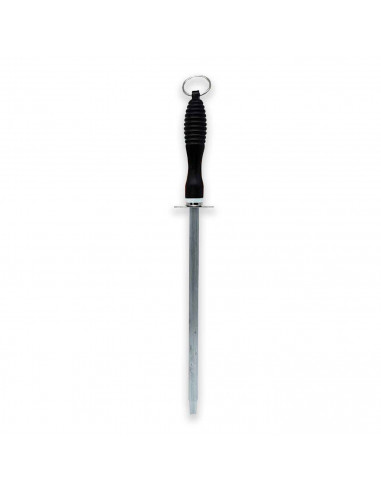 Afilador de cuchillo manual fabricado en hierro, longitud de 29,7 cm, afilador profesional de cocina para cuchillos jamoneros.