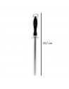 Afilador de cuchillo manual fabricado en hierro, longitud de 29,7 cm, afilador profesional de cocina para cuchillos jamoneros.