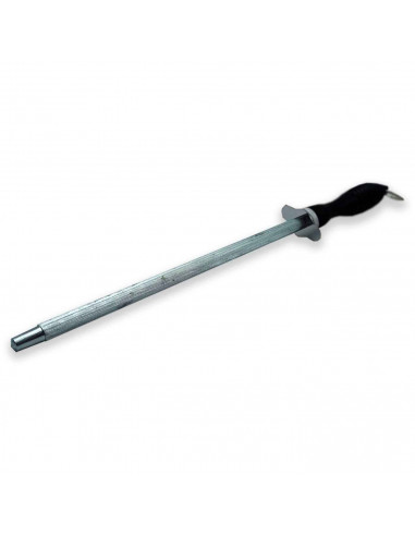 Afilador de cuchillo manual fabricado en hierro, longitud de 29,7 cm, afilador profesional de cocina para cuchillos jamoneros.