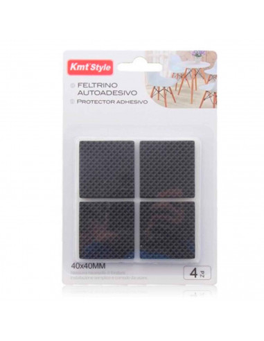 Protectores cuadrados para patas de sillas, mesas o muebles. 4 gomas eva adhesivas. Protector adhesivo para patas de sillas, fie