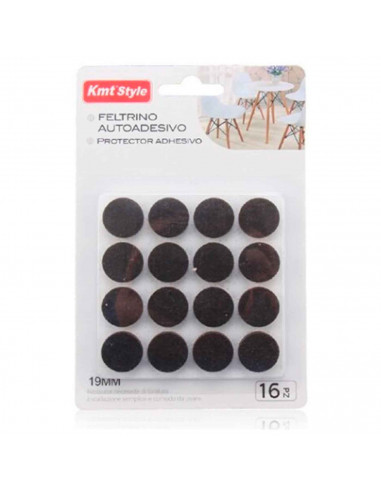 Protectores circulares para patas de sillas, mesas o muebles. 16 fieltros adhesivos. Protector adhesivo para patas de muebles, f