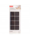 Protectores cuadrados para patas de sillas, mesas o muebles. 8 fieltros adhesivos. Protector adhesivo para patas de muebles, fie
