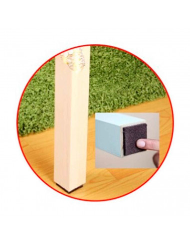 Protector cuadrado para patas de sillas, mesas o muebles. 1 fieltro adhesivo. Protector adhesivo para patas de muebles, fieltro