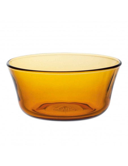 Bol de vidrio ámbar, cuenco apilable, mezclas, cocina, repostería, ensaladas, dimensiones 5 x 10,5 cm (altura x diámetro)