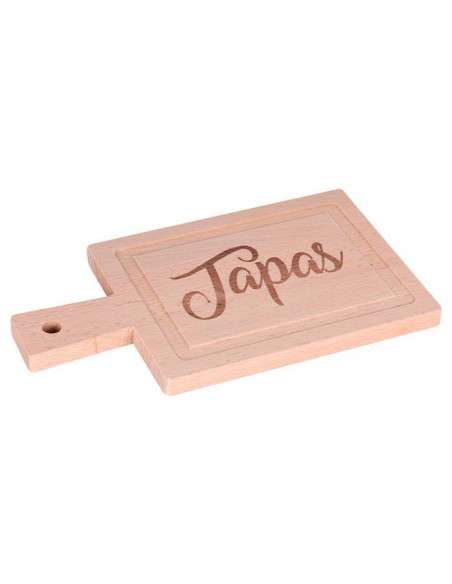 Tabla de cortar de madera, cocina, 10,5 x 19 cm con mango y ranura para jugos o líquidos. Accesorio para picar o servir carne, v