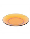 Plato para postre de vidrio ámbar, cuenco apilable, mezclas, cocina, repostería, ensaladas, dimensiones 1,5 x 19 cm (altura x di