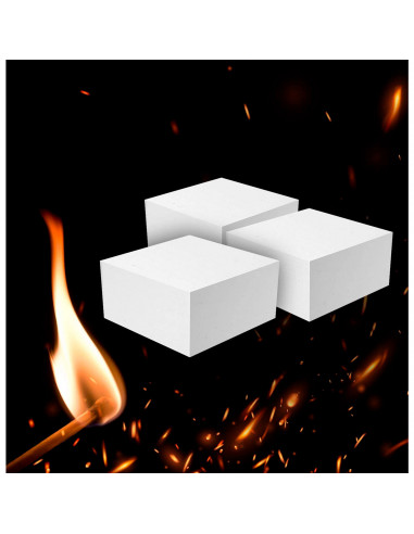 Tradineur - Pack de 36 pastillas enciendefuegos, encendido de barbacoas, chimeneas, hogueras, cocinas de leña, estufas, blanco