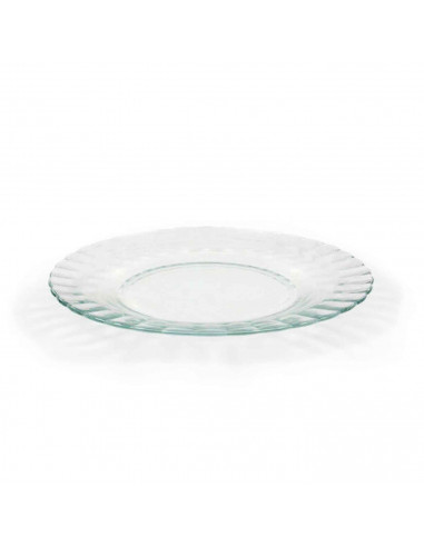 Plato llano de vidrio, mezclas, cocina, repostería, ensaladas, servir, dimensiones 2,5 x 22,5 cm (altura x diámetro)