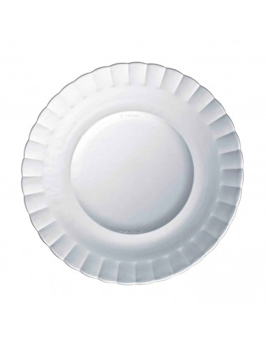Plato llano de vidrio, mezclas, cocina, repostería, ensaladas, servir, dimensiones 2,5 x 22,5 cm (altura x diámetro)
