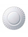 Plato hondo de vidrio, servir, cocina, hostelería, cenas, servir, dimensiones 3,5 x 23 cm (altura x diámetro)
