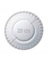 Plato hondo de vidrio, servir, cocina, hostelería, cenas, servir, dimensiones 3,5 x 23 cm (altura x diámetro)