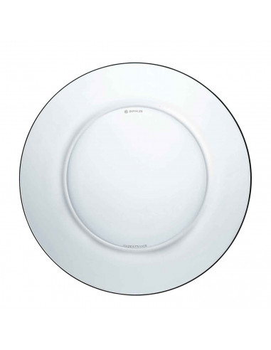 Plato llano de vidrio, transparente, cocina, hostelería, ensaladas, servir, dimensiones 2 x 23,5 cm (altura x diámetro)