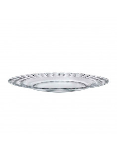 Plato llano de vidrio París, servir, cocina, hostelería, ensaladas, servir, dimensiones 2 x 26 cm (altura x diámetro)