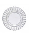 Plato llano de vidrio París, servir, cocina, hostelería, ensaladas, servir, dimensiones 2 x 26 cm (altura x diámetro)