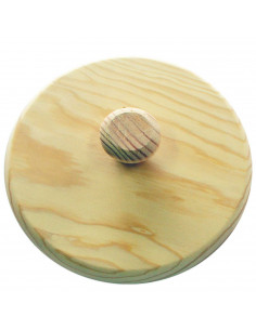 Tradineur - Plato giratortillas de madera, tapa volteatortillas para sartén, dar la vuelta fácilmente a la tortilla, utensilio c