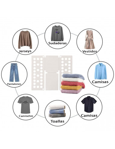 Doblador de ropa de plástico, tabla plegable para doblar prendas, placa, tablero de ayuda, plegar camisetas, jerséis, pantalones