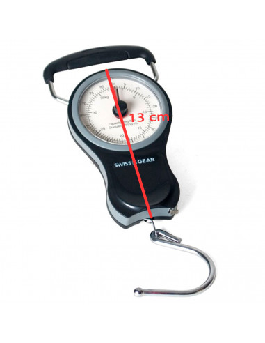 Báscula de mano para equipaje manual, máximo 38 kg, con gancho y metro, báscula portátil pesca colgante, pesar maletas, viaje, n