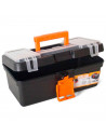 Caja de herramientas con compartimentos en la tapa y asa, modelo Mini Kid, plástico resistente, organizador, maletín almacenaje,