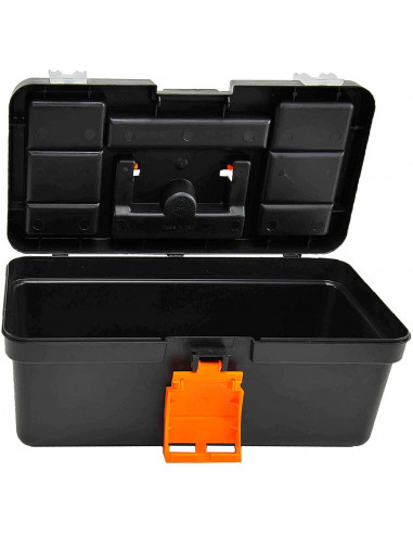 Caja de herramientas con compartimentos en la tapa y asa, modelo Mini Kid, plástico resistente, organizador, maletín almacenaje,