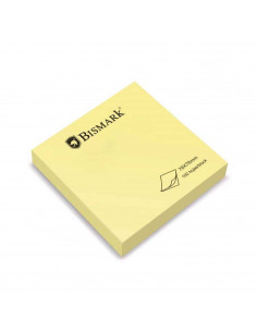 Bloc de notas adhesivas, 100 hojas, ideal para estudiantes, cocineros y oficinistas. Color amarillo. 17 x 17 cm (alto x ancho)