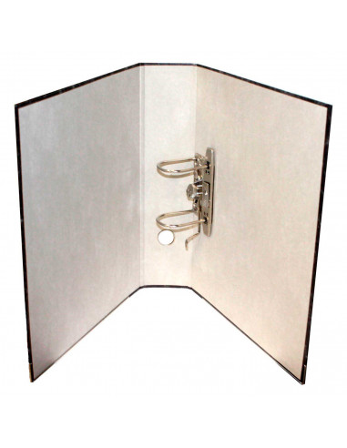 Tradineur - Archivador A-Z con caja, fabricado en cartón, guardar, archivar u ordenar los documentos (Negro, 35 x 8 x 29 cm)
