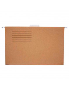 Tradineur - Pack de carpetas colgantes, contiene 4 unidades, guardar, archivar u organizar los documentos, color marrón (kraft) 