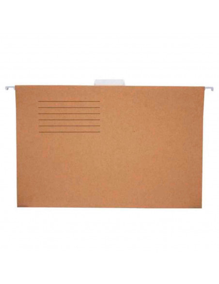 Tradineur - Pack de carpetas colgantes, contiene 4 unidades, guardar, archivar u organizar los documentos, color marrón (kraft) 