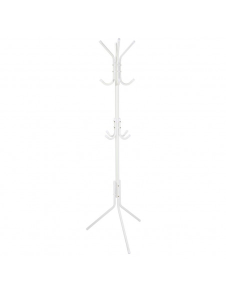 Tradineur - Perchero metálico de pie, 12 ganchos, soporte minimalista para abrigos, sombreros, bolsos, recibidor, oficina, hogar