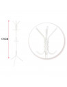 Tradineur - Perchero metálico de pie, 12 ganchos, soporte minimalista para abrigos, sombreros, bolsos, recibidor, oficina, hogar