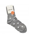 Calcetines largos de algodón con lunares blancos, 98% algodón, 2% elastano, suaves, transpirables, 1 par, adulto unisex, talla 3
