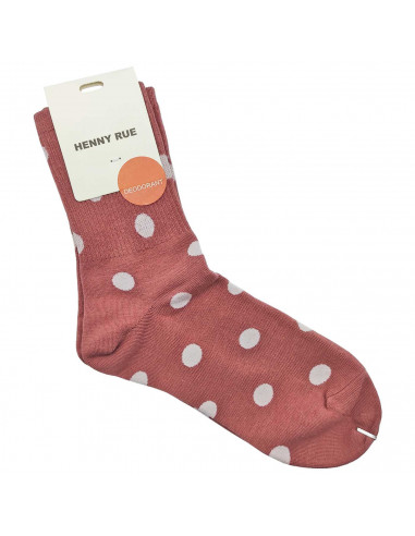 Calcetines largos de algodón con lunares blancos, 98% algodón, 2% elastano, suaves, transpirables, 1 par, adulto unisex, talla 3