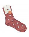 Calcetines largos de algodón con lunares blancos, 98% algodón, 2% elastano, suaves, transpirables, 1 par, adulto unisex, talla 3