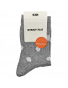Calcetines largos de algodón con lunares blancos, 98% algodón, 2% elastano, suaves, transpirables, 1 par, adulto unisex, talla 3
