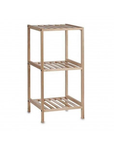 Estantería de madera, 3 niveles, soporte de 3 estantes, ordenación, con instrucciones, fácil montaje, 70 x 35 x 30 cm