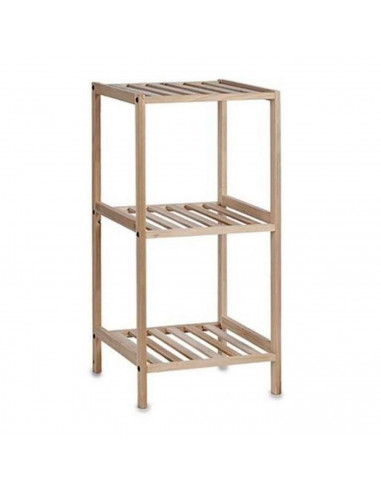 Estantería de madera, 3 niveles, soporte de 3 estantes, ordenación, con instrucciones, fácil montaje, 70 x 35 x 30 cm
