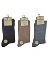 Calcetines largos calentitos de mezcla, diseño clásico, 50% poliéster, 39% algodón, 9% lana, 2% elastano, suaves, 1 par, adulto