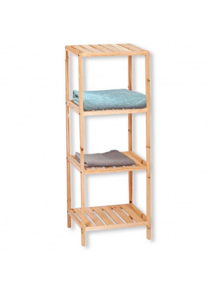 Estantería de madera, 4 niveles, soporte de 4 estantes, ordenación, con instrucciones, fácil montaje, 100 x 35 x 30 cm Estantería de madera, 4 niveles, soporte de 4 estantes, ordenación, con instrucciones, fácil montaje, 100 x 35 x 30 cm