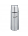 LifeStyle - Termo para líquidos y bebidas, acero inoxidable, 350 ml, botella térmica con tapón-vaso, cierre a presión 25 x 8 cm,