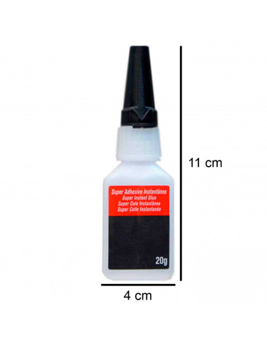 Tradineur - Pegamento instantáneo de 20 gr en el gel transparente, rápido e instantáneo, superficies de cerámica, metales, plást