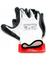 Guantes de trabajo, protección mecánica, nitrilo y nylon resistente, bricolaje, seguridad, jardinería, adulto unisex, gris y bla
