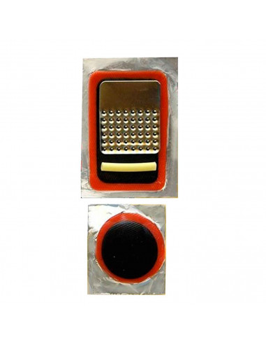Kit de reparación de pinchazos 6 G, trae parches adhesivos y lija, tanto para piscina, bicicletas, entre otros. 17 x 10 x 1,5 cm