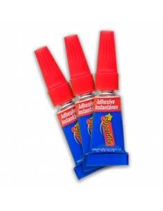 Pegamentos de 3 mini tubos en el gel transparente, rápido e instantáneo, superficies de metales, cerámica, plástico, goma, mader