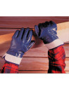 Guantes de trabajo, algodón y nitrilo grueso, protección mecánica, bricolaje, seguridad, jardinería, adulto unisex, azul y blanc